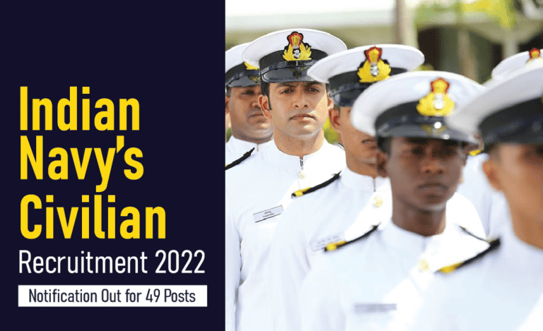 Indian Navy Civilian Recruitment 2022 – Apply Offline For Latest 49 Civilian Motor Driver (OG), Library & Information Assistant and Staff Nurse Vacancies