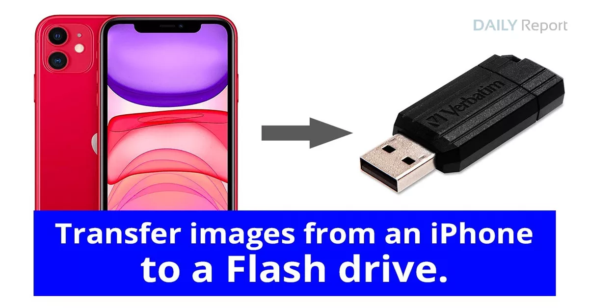 iPhone to a USB flash drive